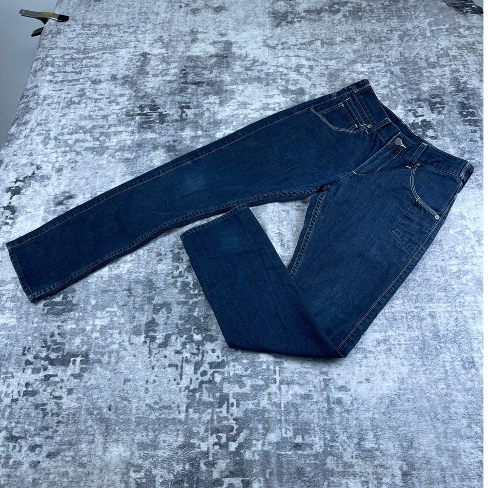 Levi's Mens 30x30 511 Skinny Jeans Solid Blue Rigid Denim Workwear Pants